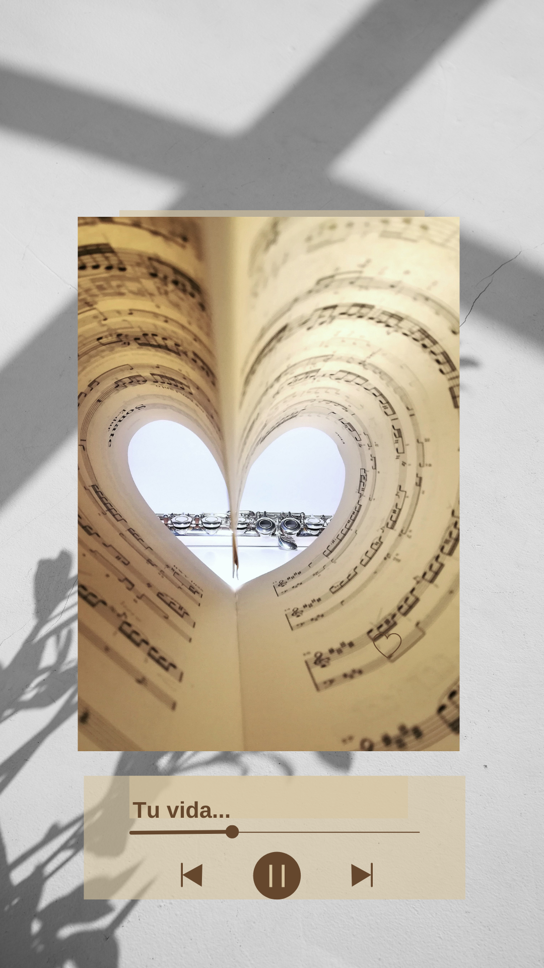Partitura formando un corazón